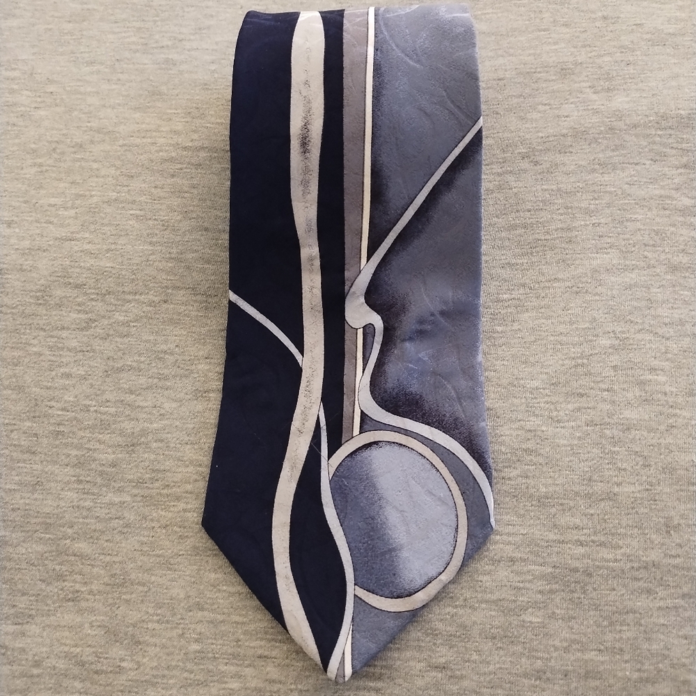 Torriani Vintage Men's Silk Neck Tie - Geometric Abstract Shapes